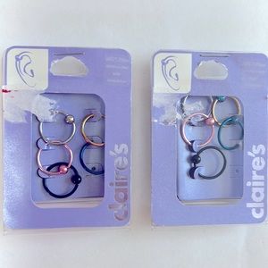 NEW! Claire’s boutique 10 stainless steal earrings